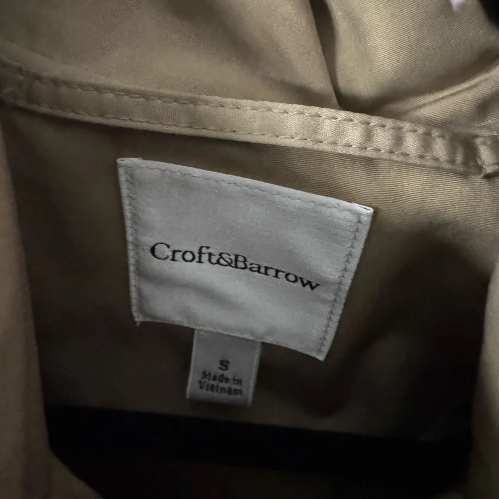 croft & barrow Tan Hooded Trench Coat - Picture 3 of 3